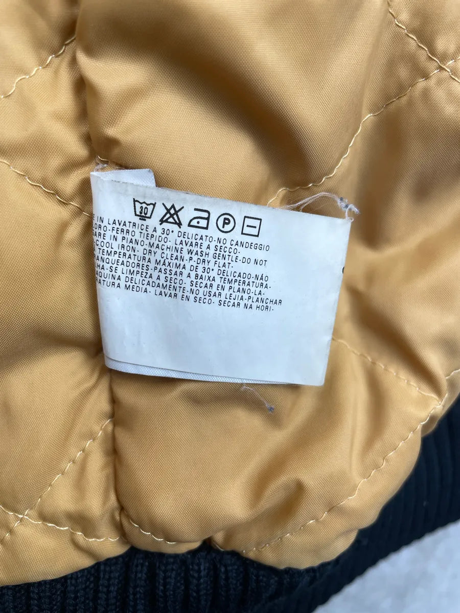 2000s Armani Dark Navy Quilted Knit Bomber Jacket dLFraGkM 12