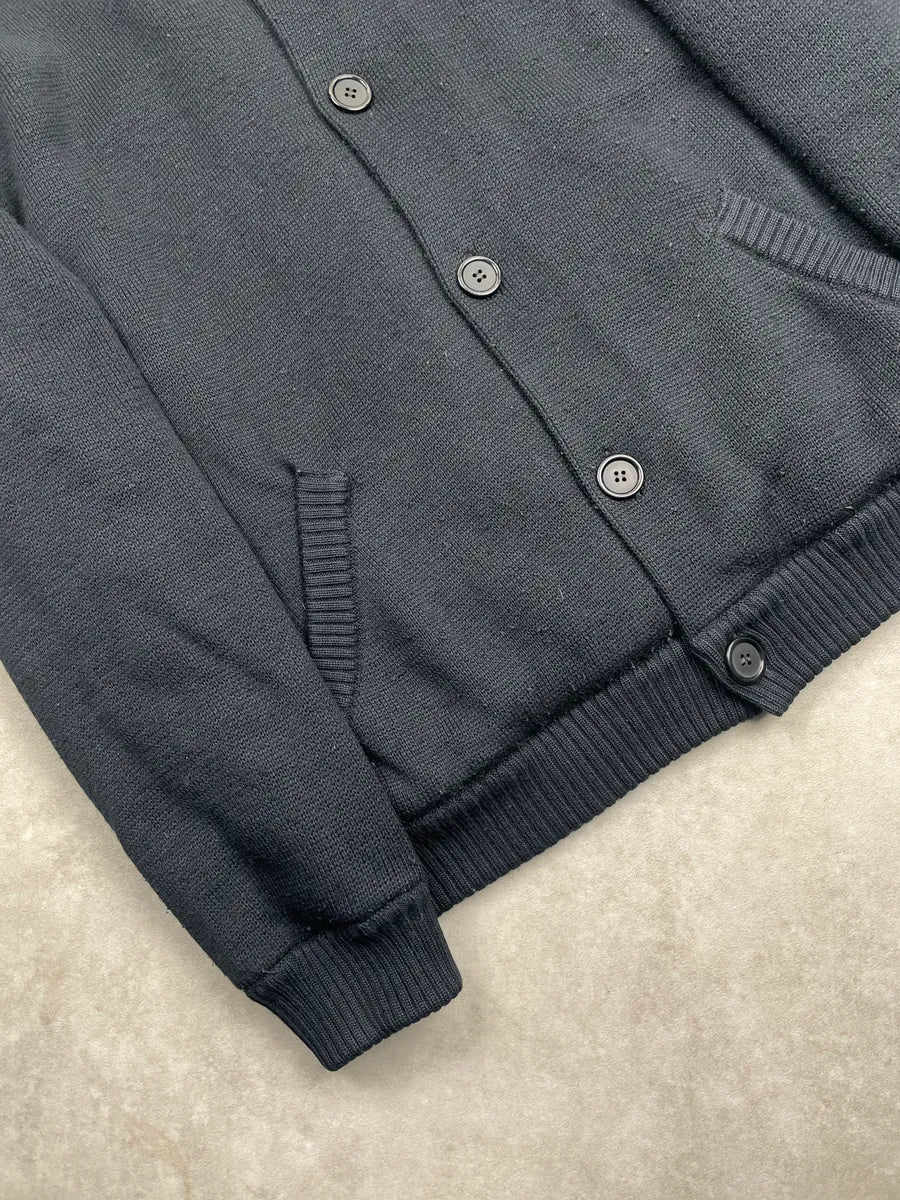 2000s Armani Dark Navy Quilted Knit Bomber Jacket dLFraGkM 7