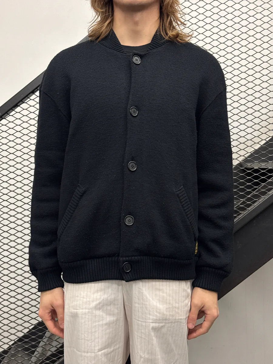2000s Armani Dark Navy Quilted Knit Bomber Jacket dLFraGkM 1