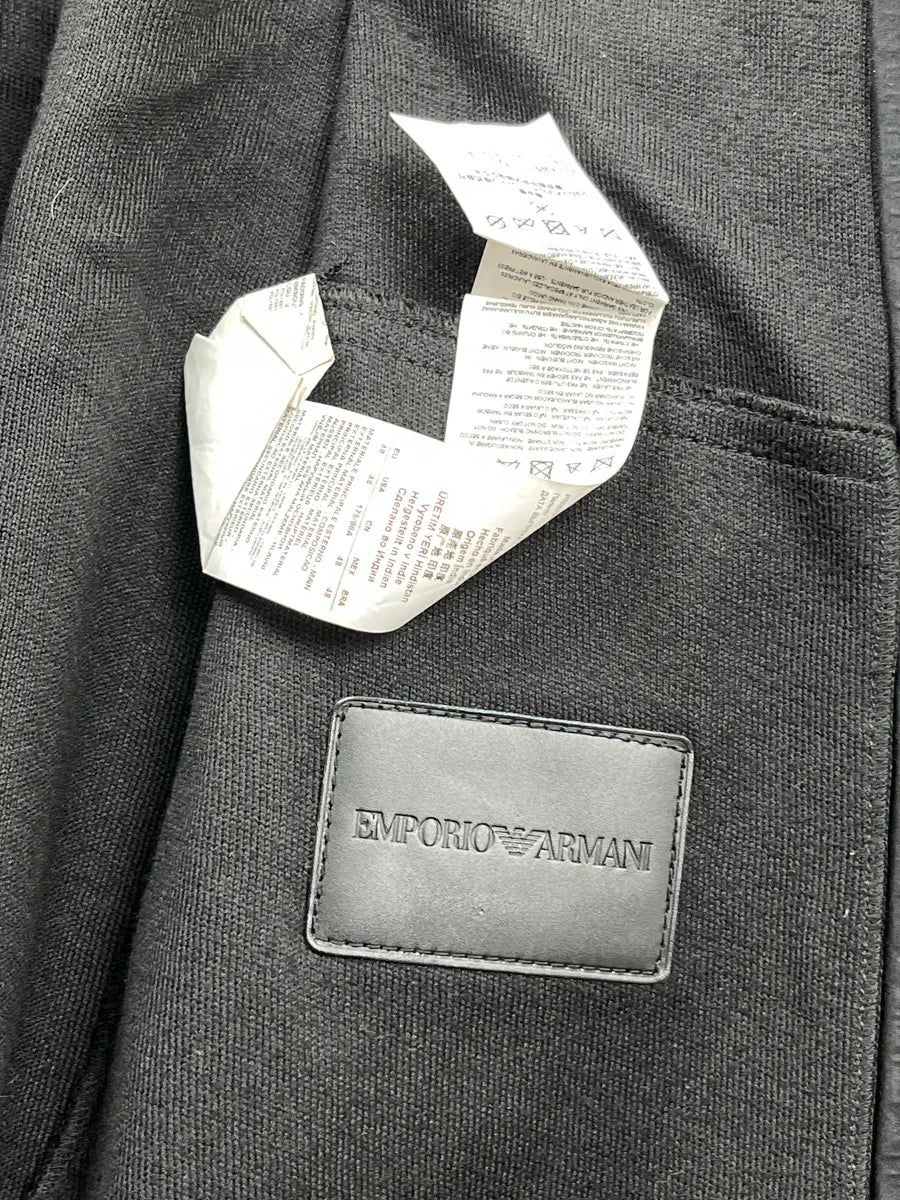 AW2019 Emporio Armani Black Leather Hooded Zip Light Jacket dNcFajiN 9