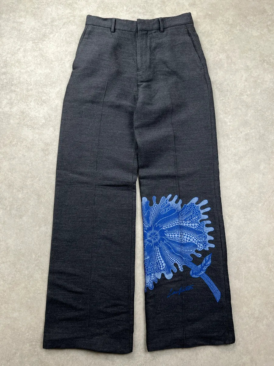 SS2023 Louis Vuitton Grey Yayoi Kusama Floral Pants dNfJvypL 0