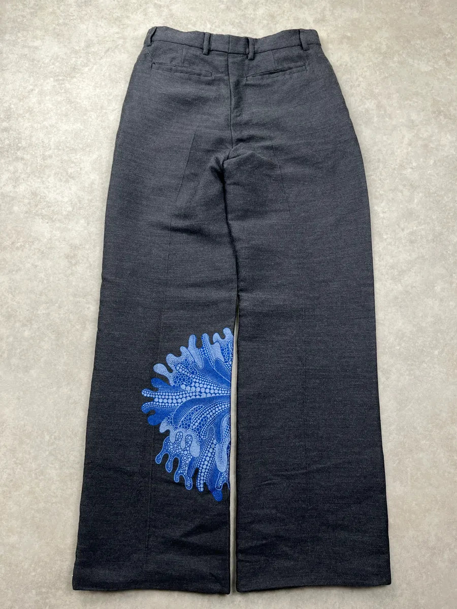 SS2023 Louis Vuitton Grey Yayoi Kusama Floral Pants dNfJvypL 4