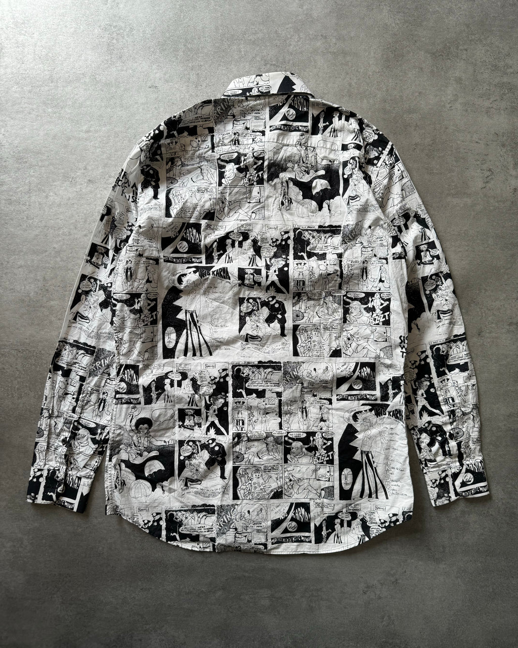 SS2019 Prada Black & White Comics Energy Shirt (S) - 2