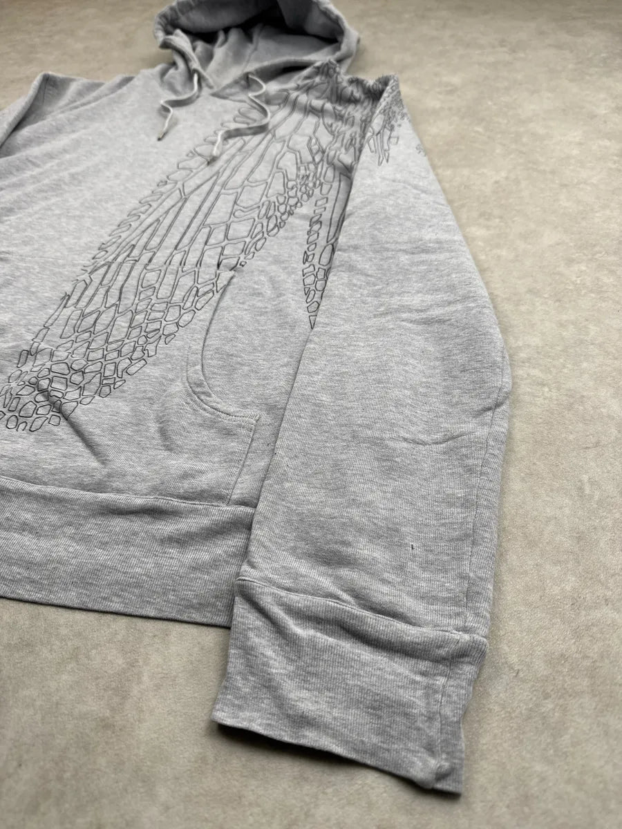 SS2009 Dior Grey Abstract Line Graphic Hoodie by Kris Van Assche dOoQxijf 5