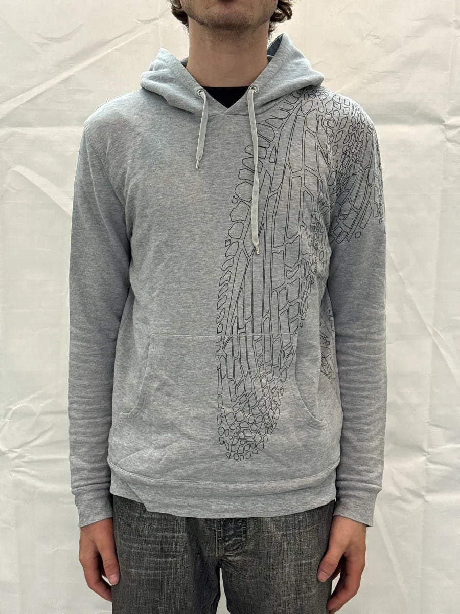 SS2009 Dior Grey Abstract Line Graphic Hoodie by Kris Van Assche dOoQxijf 1