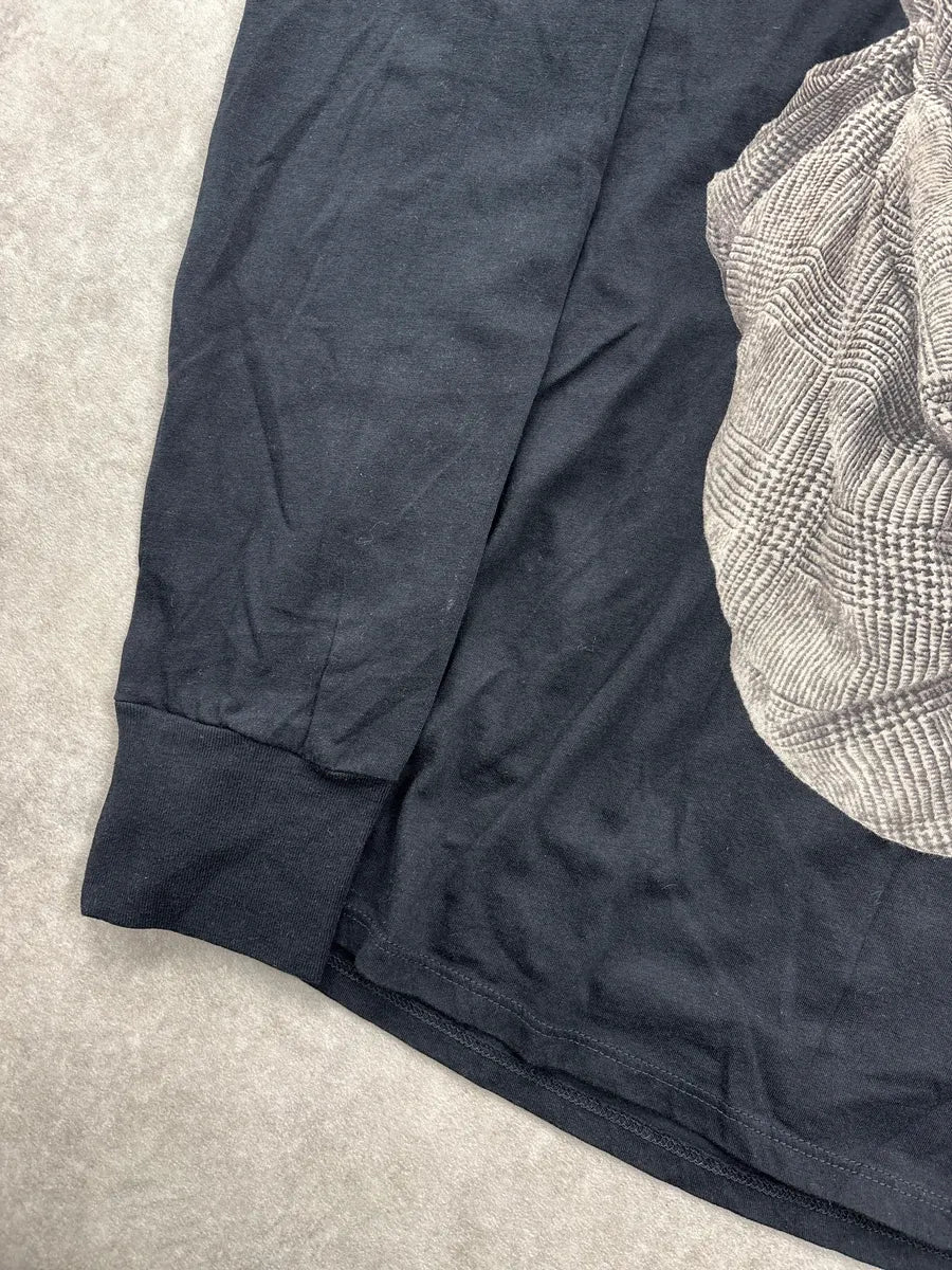 2000s Diesel Black Scarf Silhouette Longsleeves T-Shirt dOtSAzRi 6