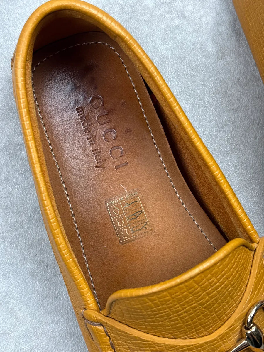 Gucci Mustard Leather Horsebit Driving Shoes dPAzhFJi 10