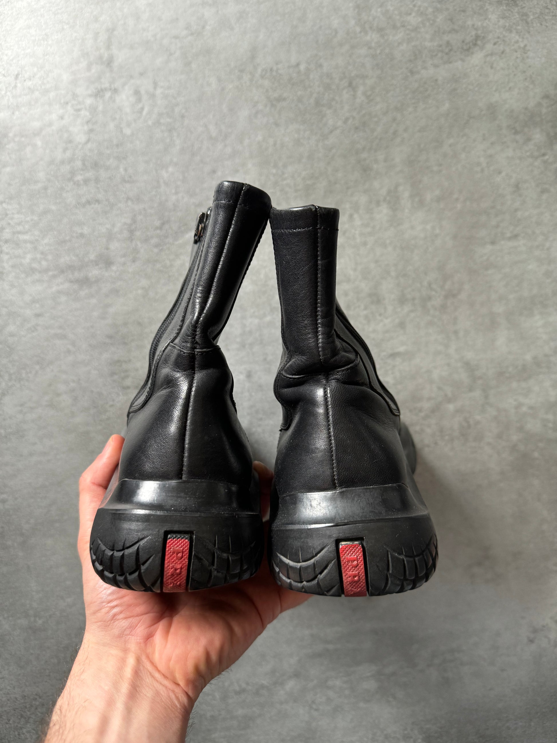 FW1999 Prada Black Leather Boots (39,5) - 7