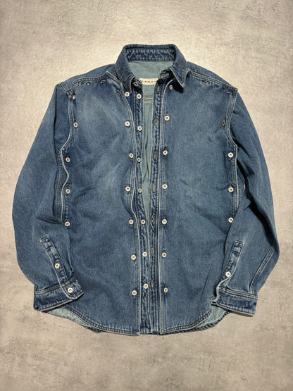 SS2024 Y/Project Blue Evergreen Panel Denim Shirt (M) - 2