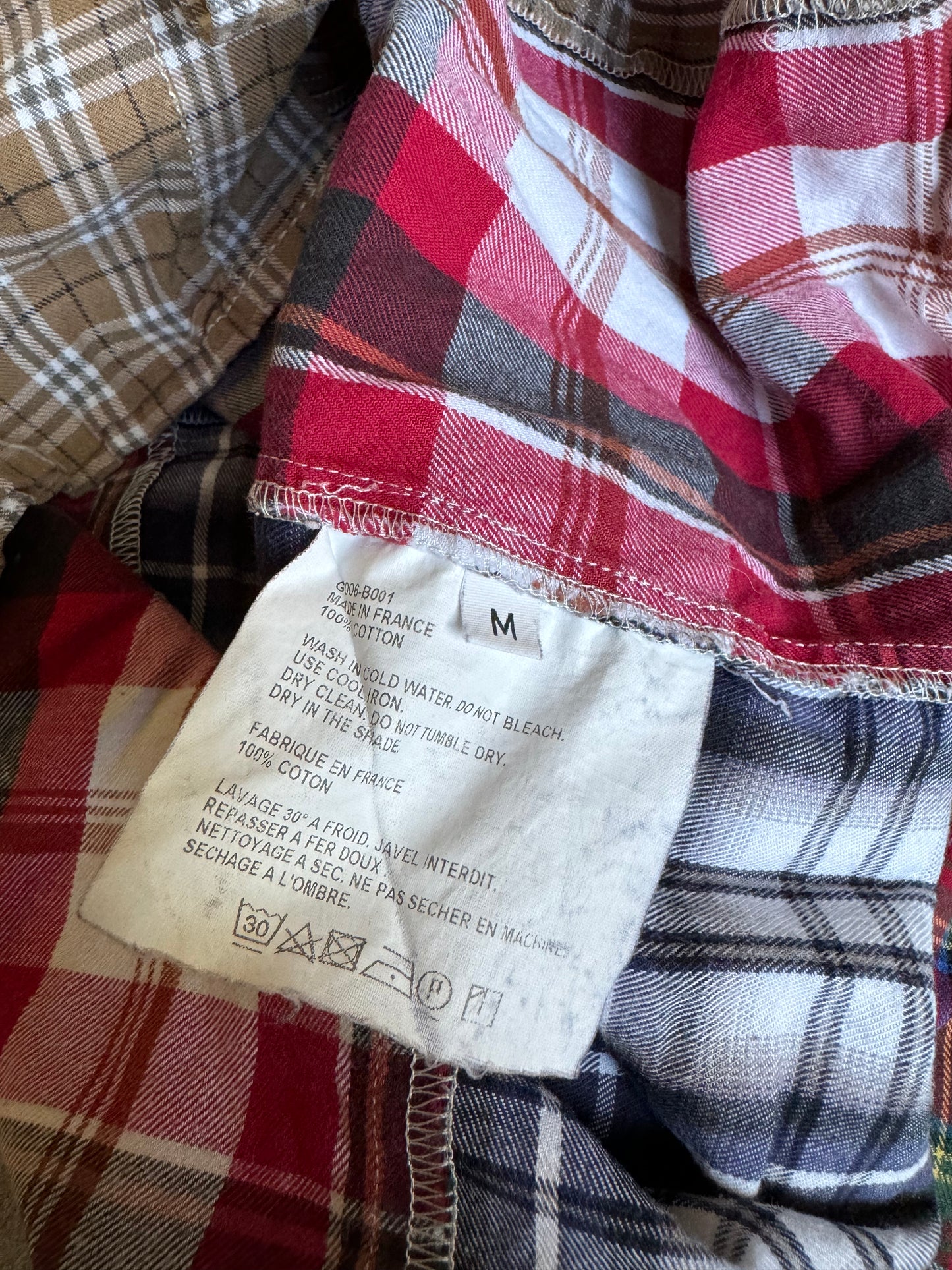 SS2015 Gosha Rubchinskiy Patchowrk Flannel Shirt (S) - 9