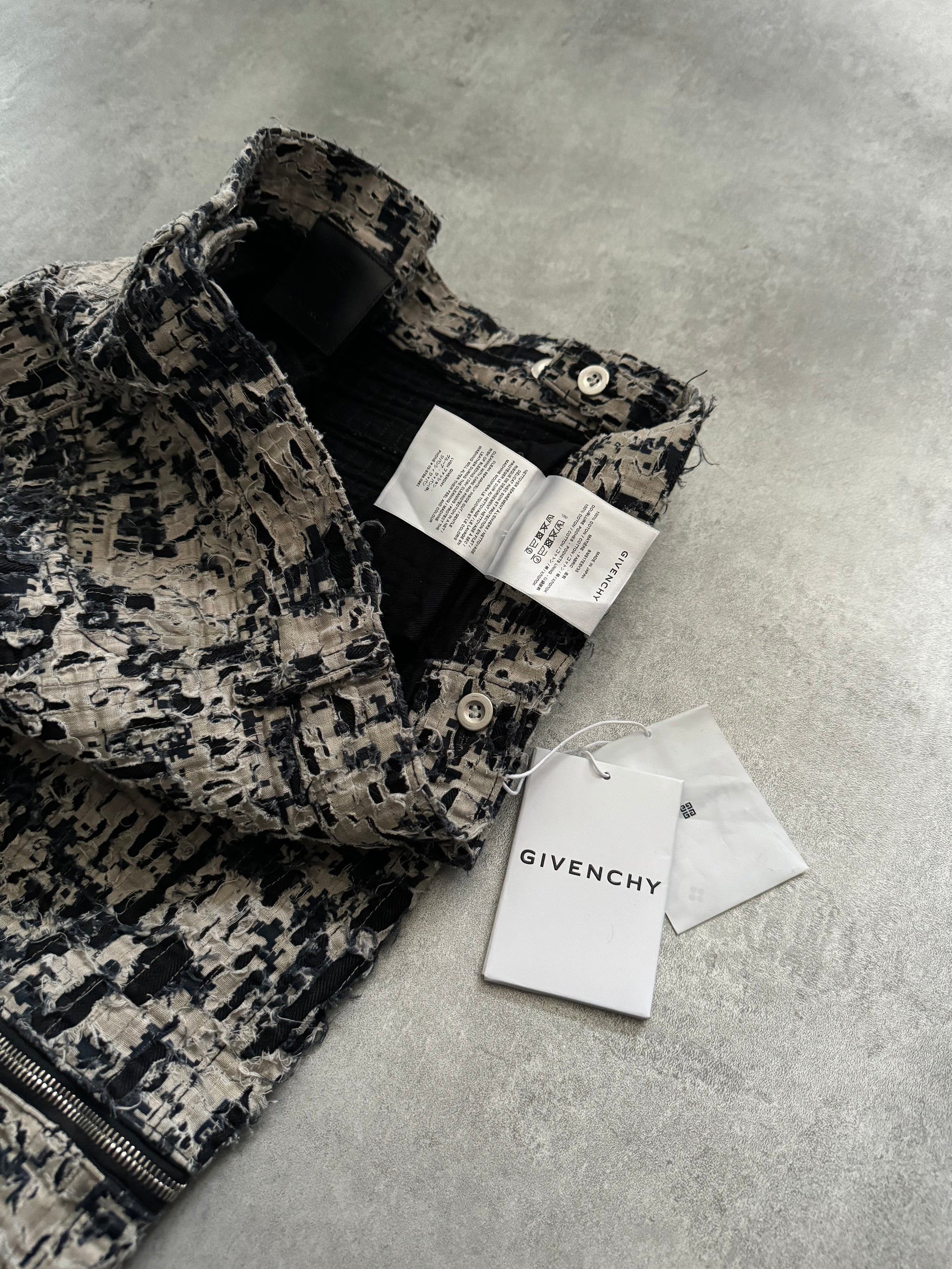 SS2023 Givenchy Japanese Boro Straight Distressed Cargo Jeans (L/XL) - 6