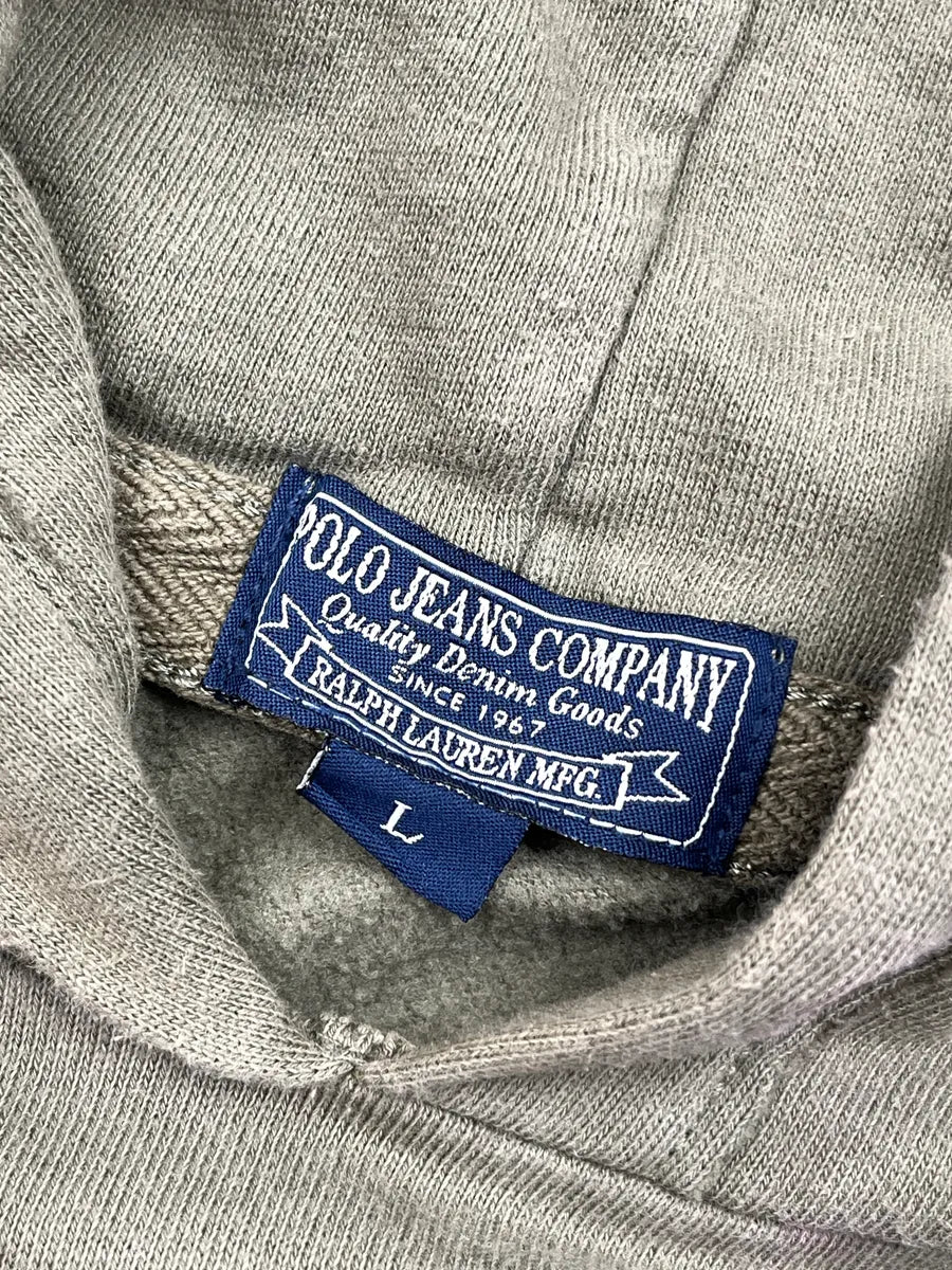 2010s Ralph Lauren Olive American Flag Patch Hoodie dZjVuyFj 9