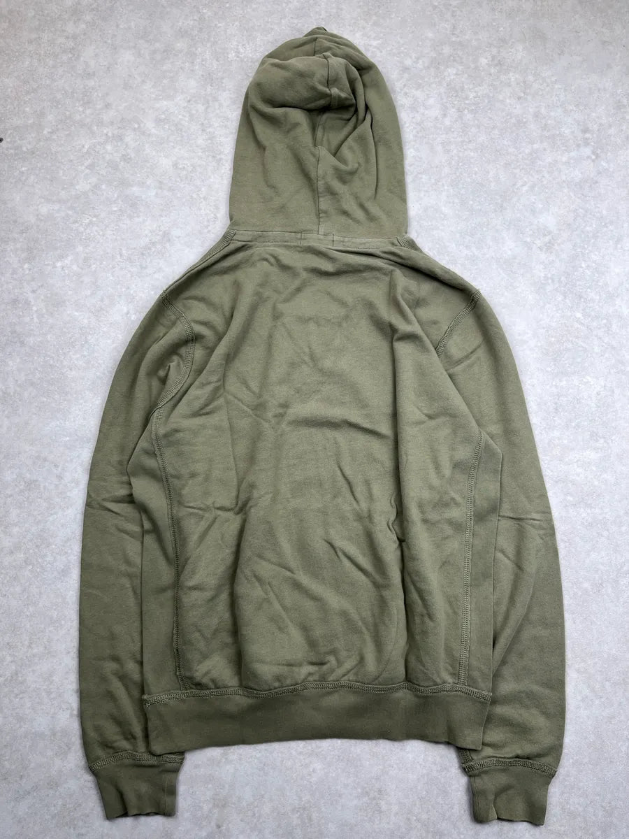 2010s Ralph Lauren Olive American Flag Patch Hoodie dZjVuyFj 3