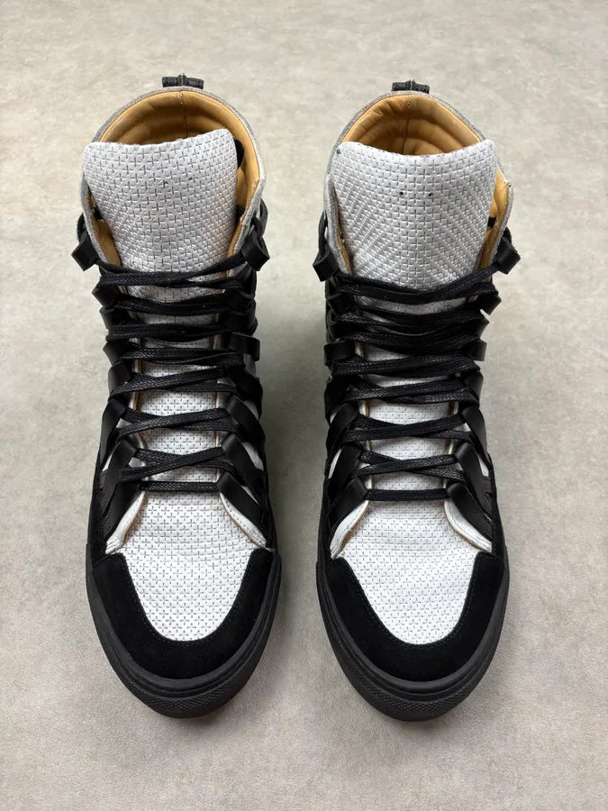 Damir Doma Black & White Mega Laced High Sneakers VudkAqP 1
