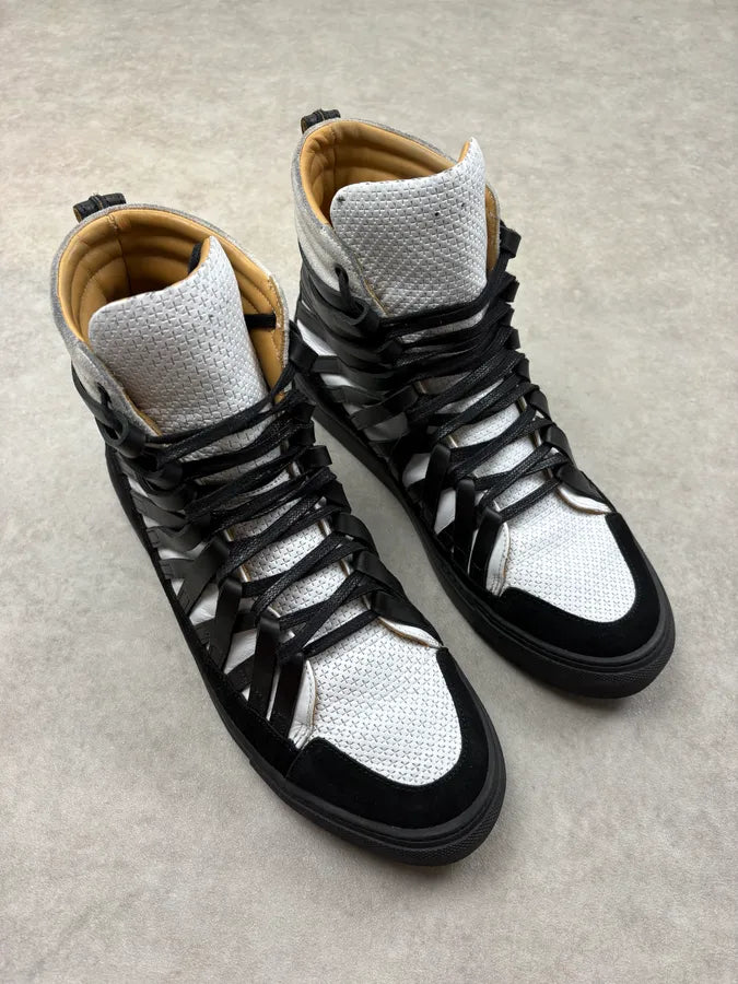 Damir Doma Black & White Mega Laced High Sneakers VudkAqP 3
