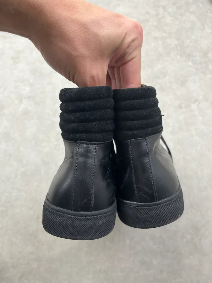 2010s Damir Doma Black Leather High Sneakers QEXoyIV 5