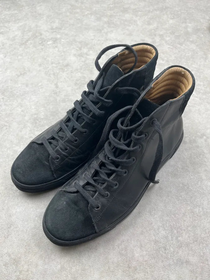2010s Damir Doma Black Leather High Sneakers QEXoyIV 2