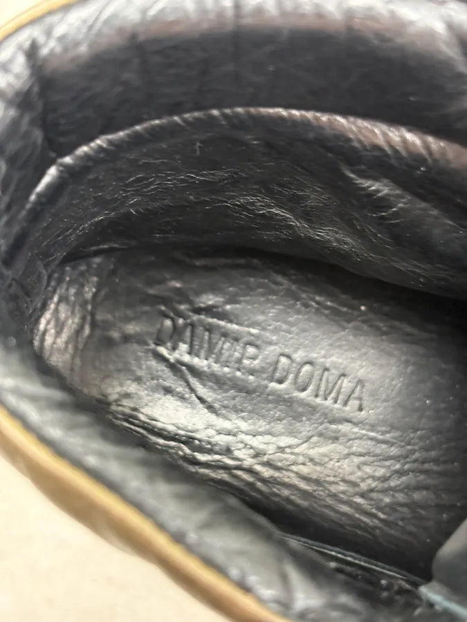 Damir Doma Black Leather Suede Lace-Up High Sneakers HQRTeMA 8