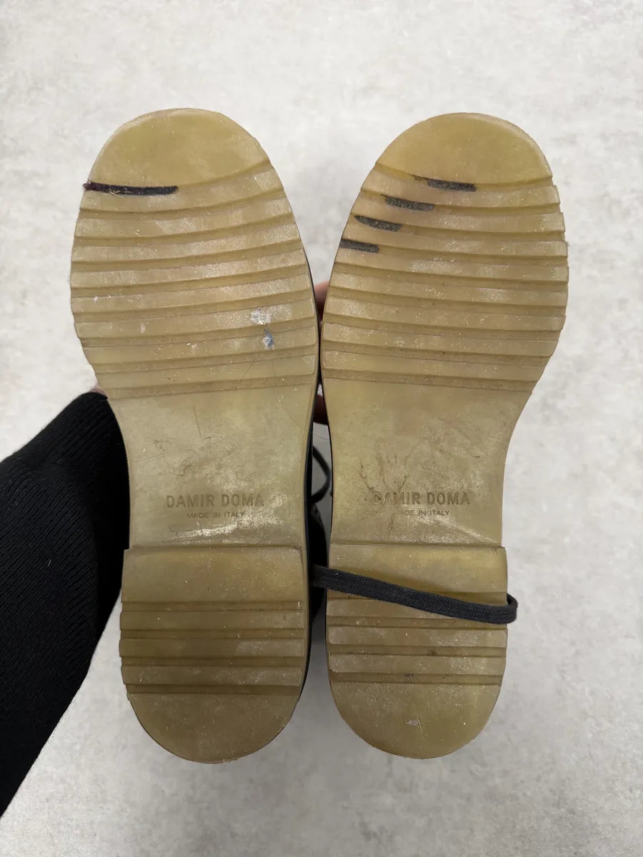 Damir Doma Black Minimalist Leather Combat Boots hVKAhGI 6