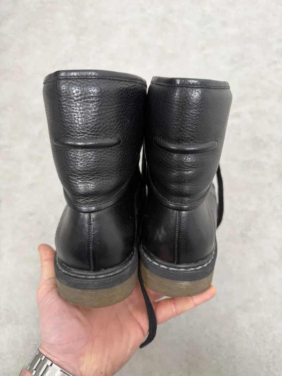 Damir Doma Black Minimalist Leather Combat Boots hVKAhGI 8