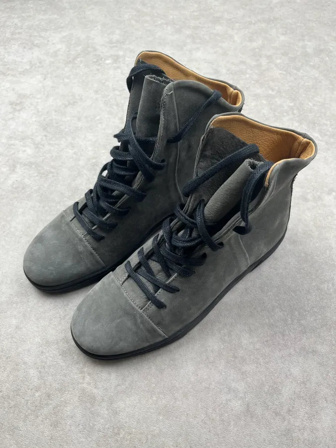 2010s Damir Doma Grey Suede Lace-Up Sneakers xDLLpAR 2