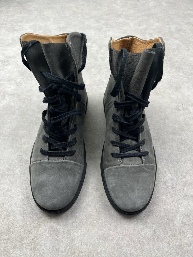 2010s Damir Doma Grey Suede Lace-Up Sneakers xDLLpAR 1