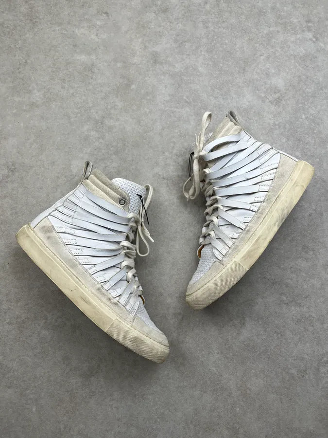 Damir Doma Mega Loop White Leather High Sneakers GAvHZly 1