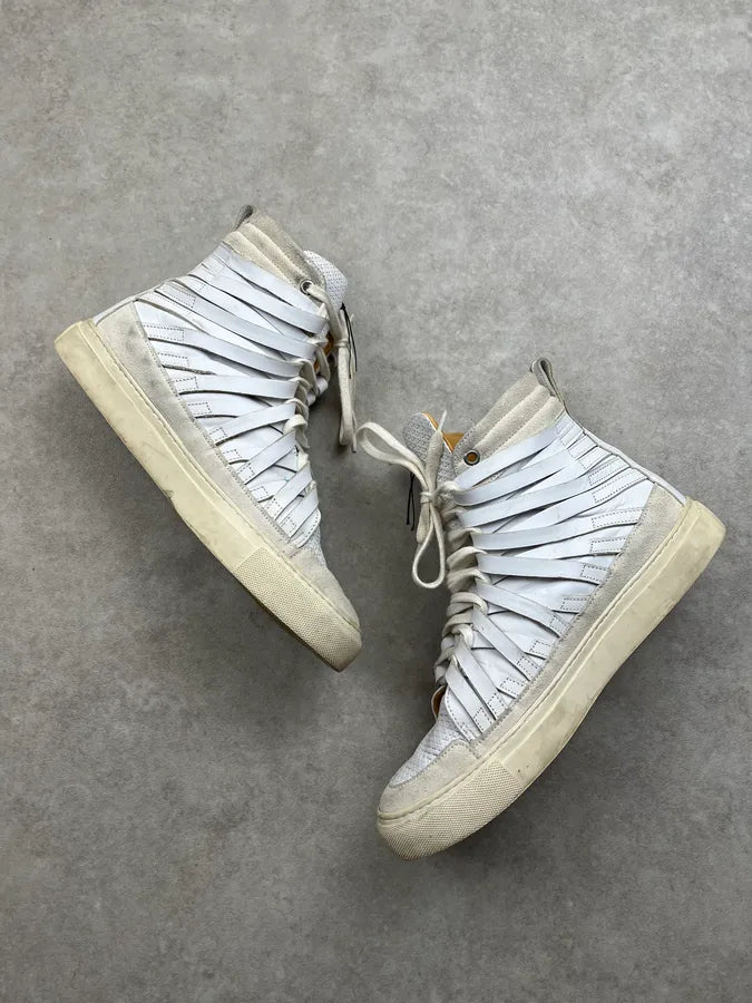 Damir Doma Mega Loop White Leather High Sneakers GAvHZly 2