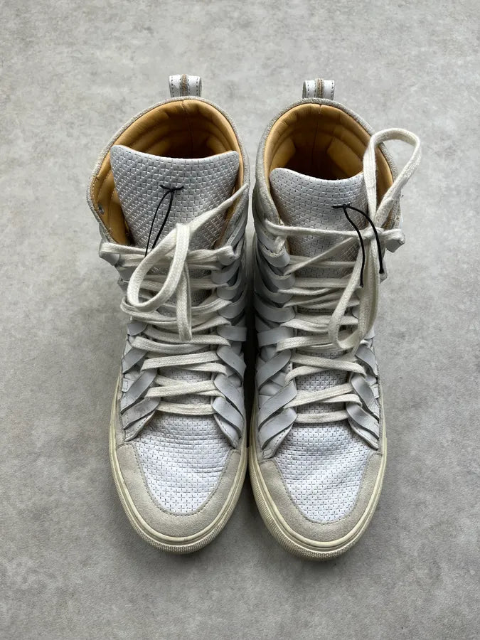 Damir Doma Mega Loop White Leather High Sneakers GAvHZly 4