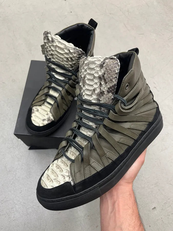 Damir Doma Python Megaloop Khaki High Sneakers HqfxRSo 0