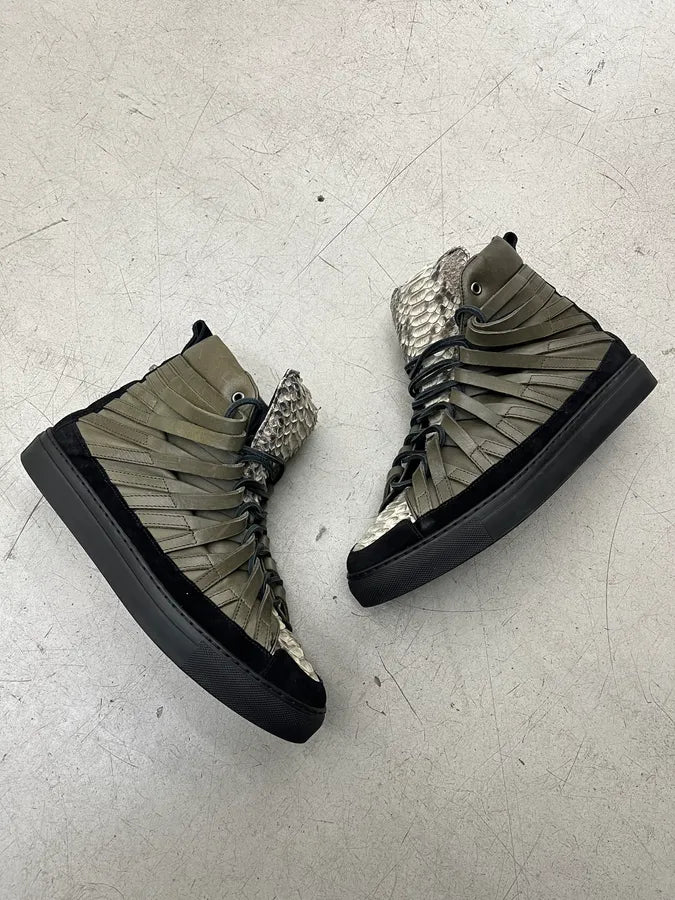 Damir Doma Python Megaloop Khaki High Sneakers HqfxRSo 2