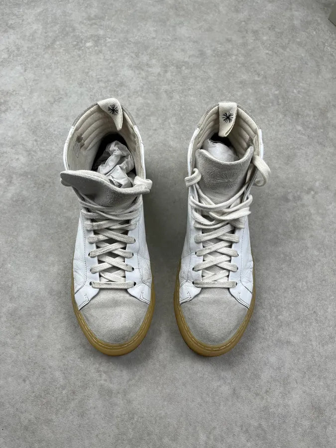 Damir Doma Silent White Leather Suede High Sneakers WfURDfh 1