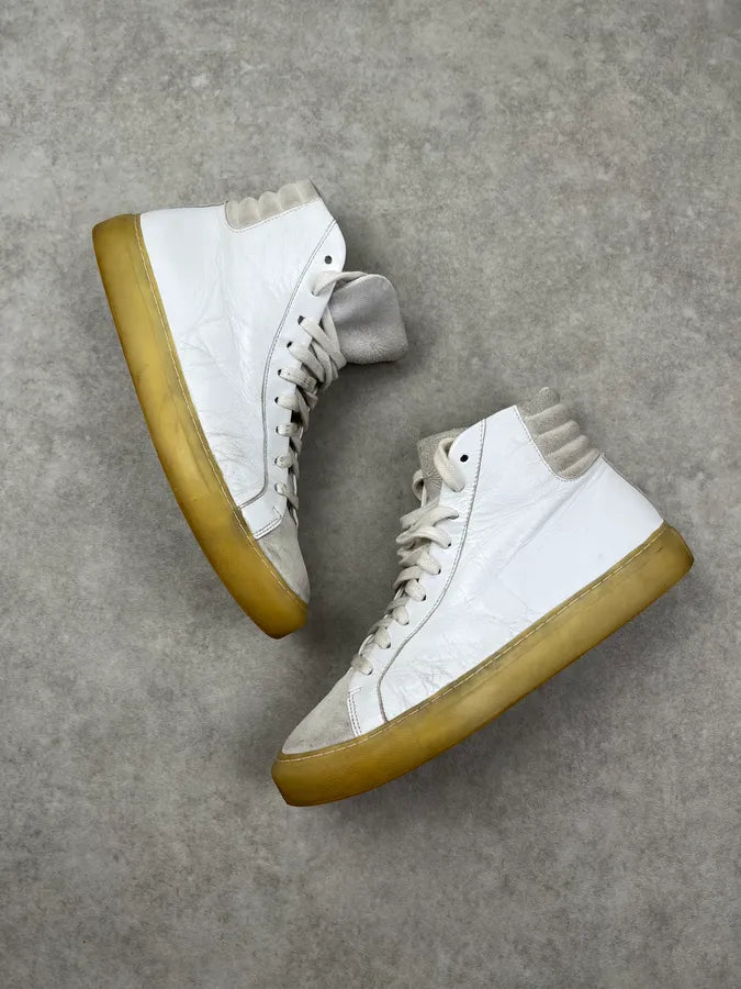 Damir Doma Silent White Leather Suede High Sneakers WfURDfh 3