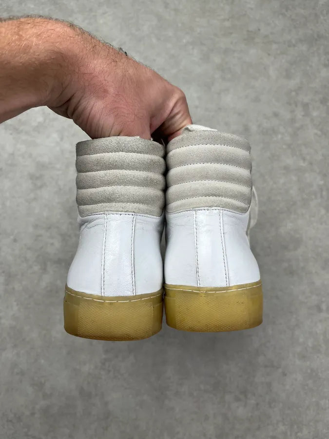 Damir Doma Silent White Leather Suede High Sneakers WfURDfh 6