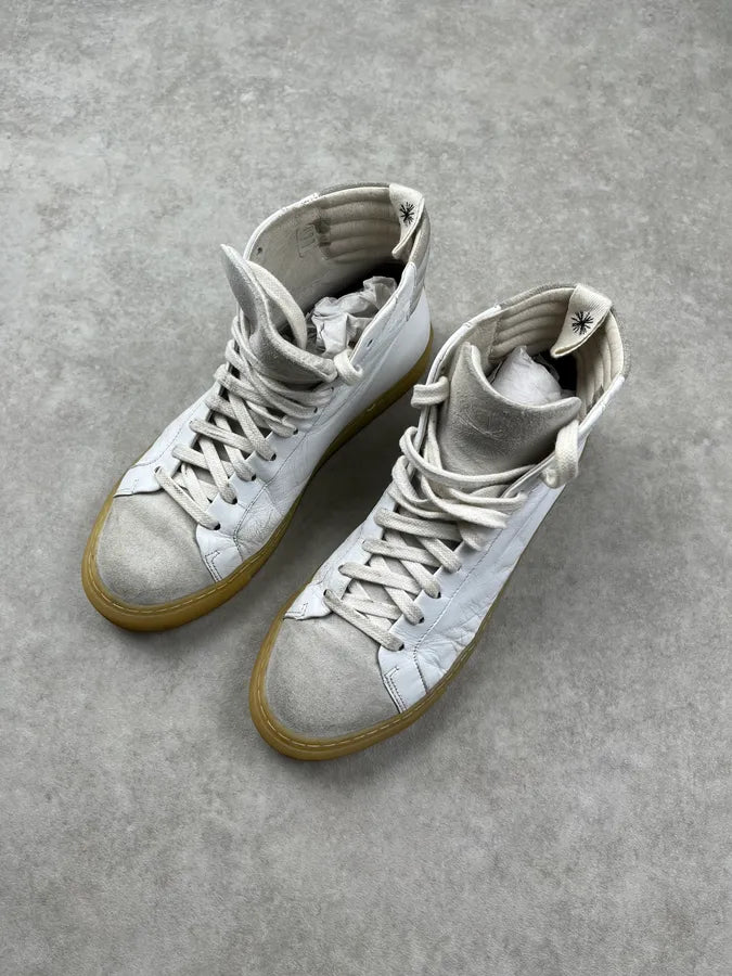 Damir Doma Silent White Leather Suede High Sneakers WfURDfh 2