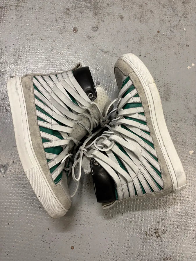 Damir Doma Multi Strip White Leather Sneakers paywYiY 5