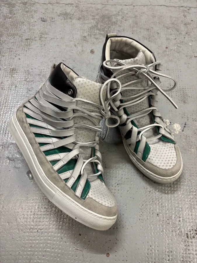Damir Doma Multi Strip White Leather Sneakers paywYiY 4