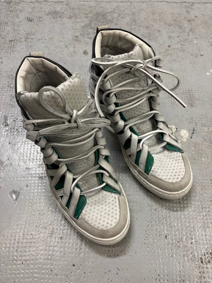 Damir Doma Multi Strip White Leather Sneakers paywYiY 3
