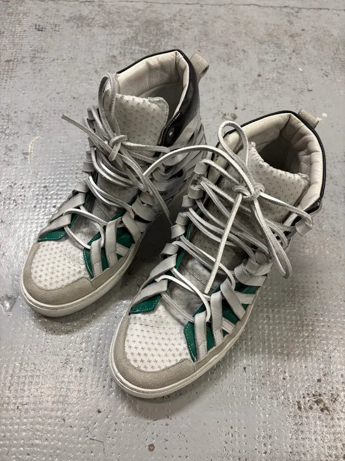 Damir Doma Multi Strip White Leather Sneakers paywYiY 2