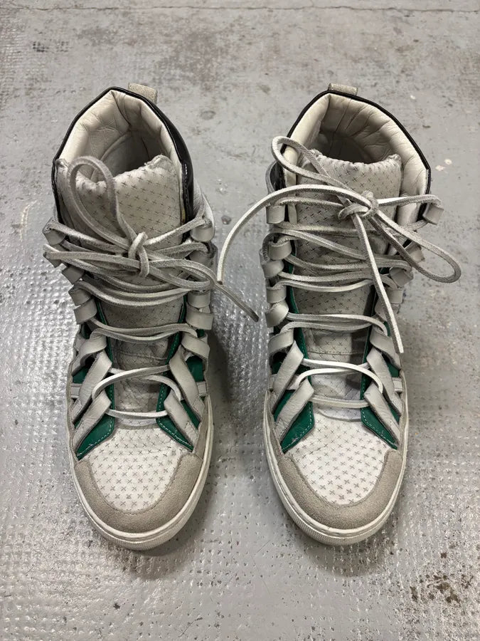 Damir Doma Multi Strip White Leather Sneakers paywYiY 1