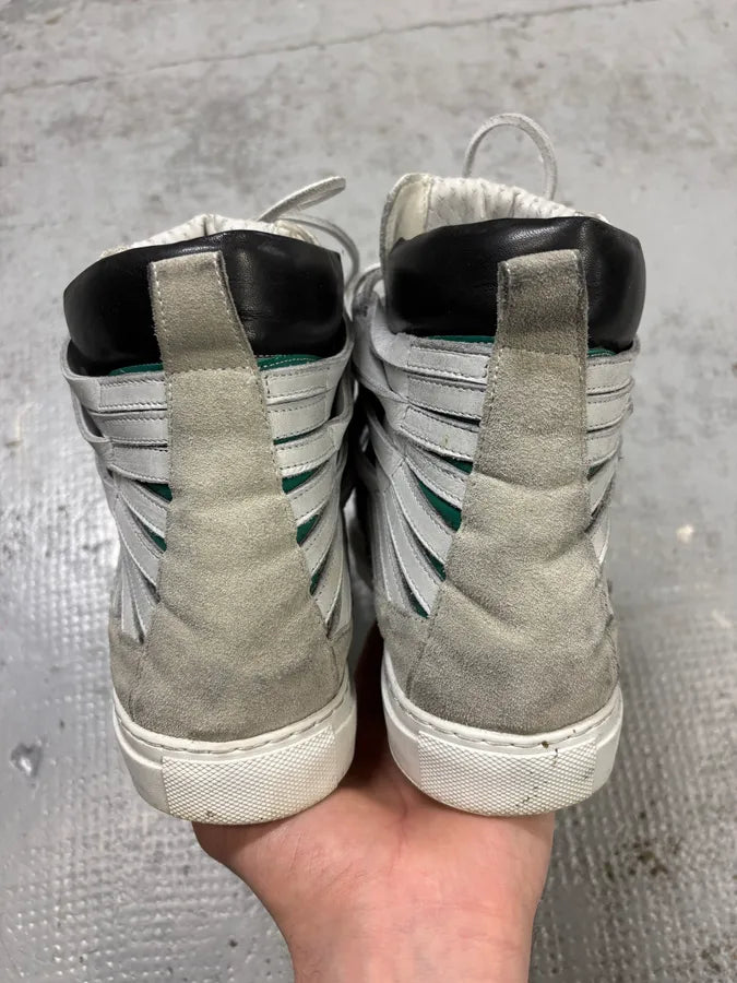 Damir Doma Multi Strip White Leather Sneakers paywYiY 6