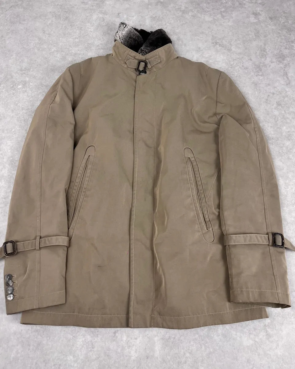 Daniele Alessandrini Beige Faux Fur Cozy Coat  YGZlhLU 2