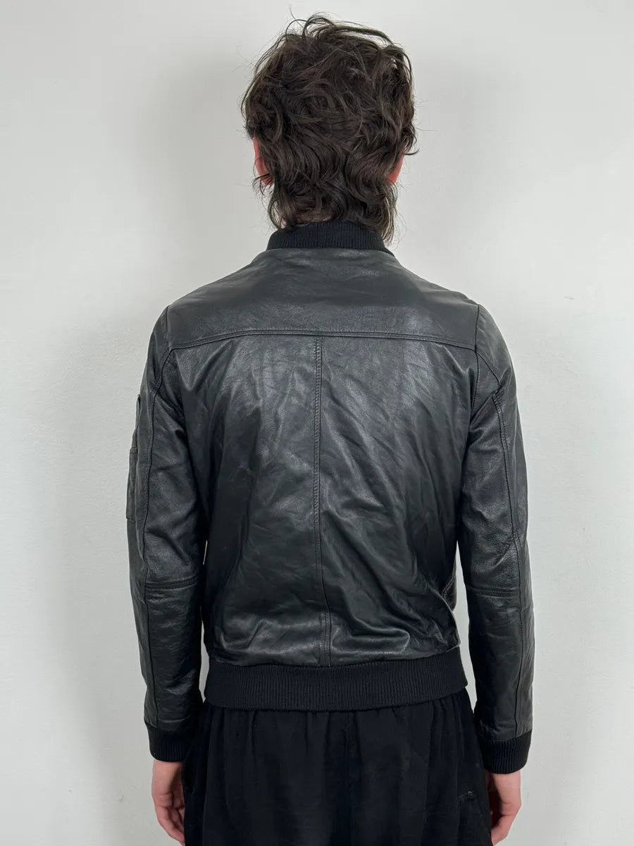 Daniele Alessandrini Black Bomber Leather Jacket CuIhzSb 2