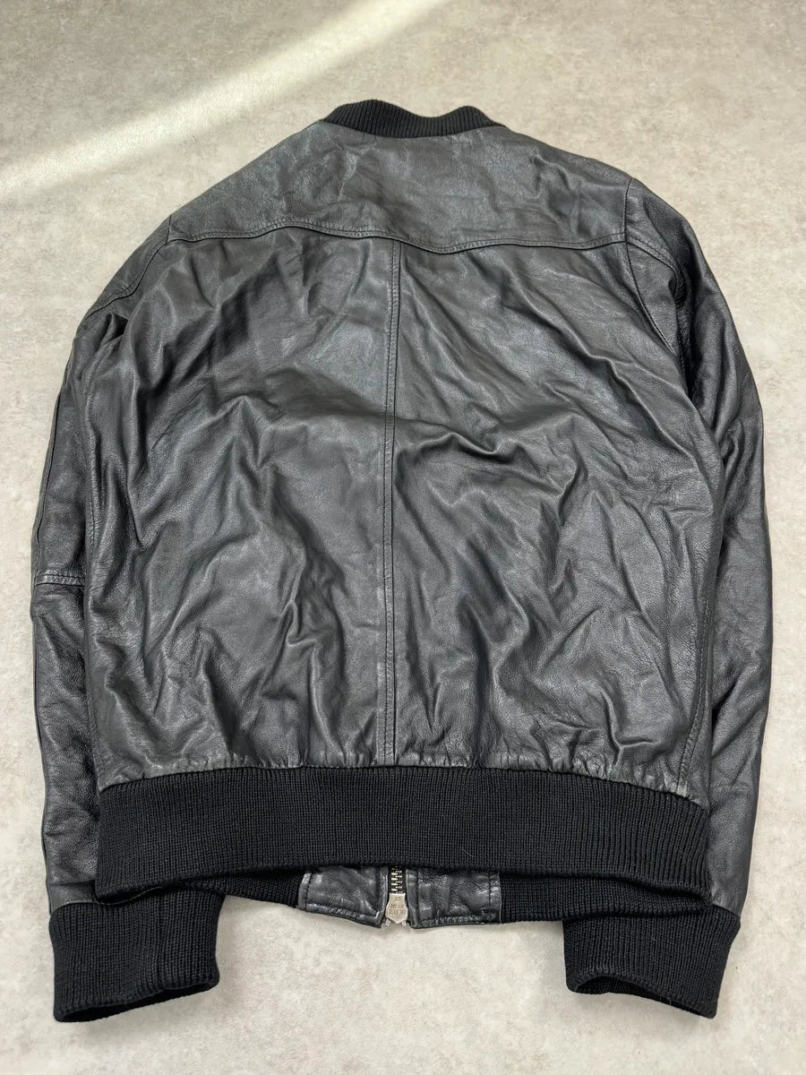 Daniele Alessandrini Black Bomber Leather Jacket CuIhzSb 6
