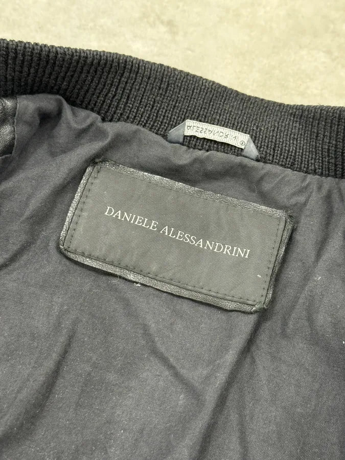 Daniele Alessandrini Black Bomber Leather Jacket CuIhzSb 8
