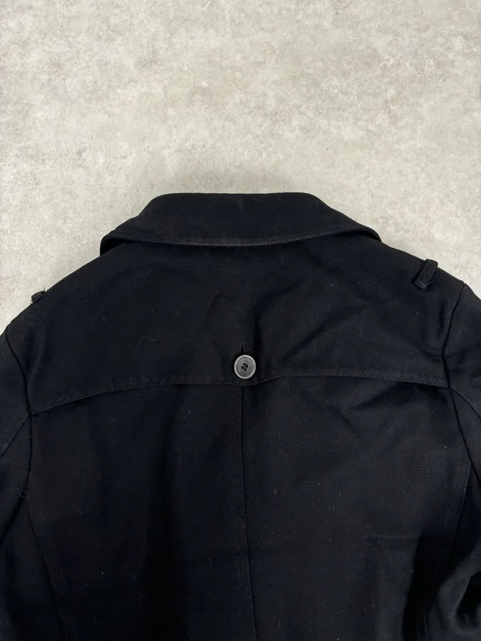 Daniele Alessandrini Black Classy Trench Coat RQEvcUS 5