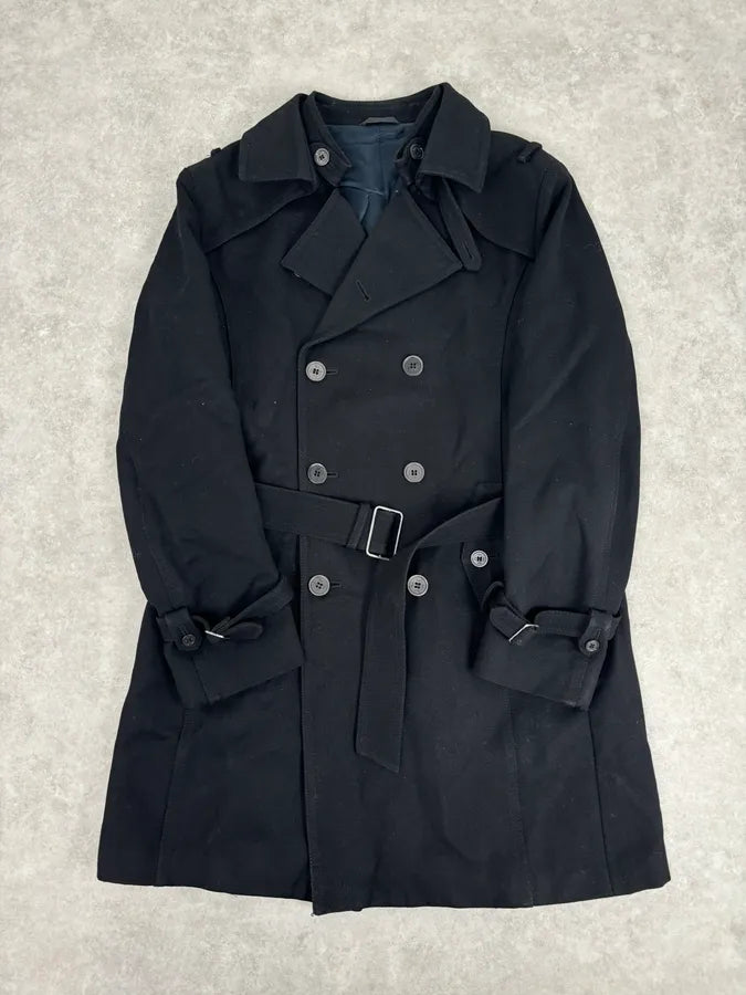 Daniele Alessandrini Black Classy Trench Coat RQEvcUS 7