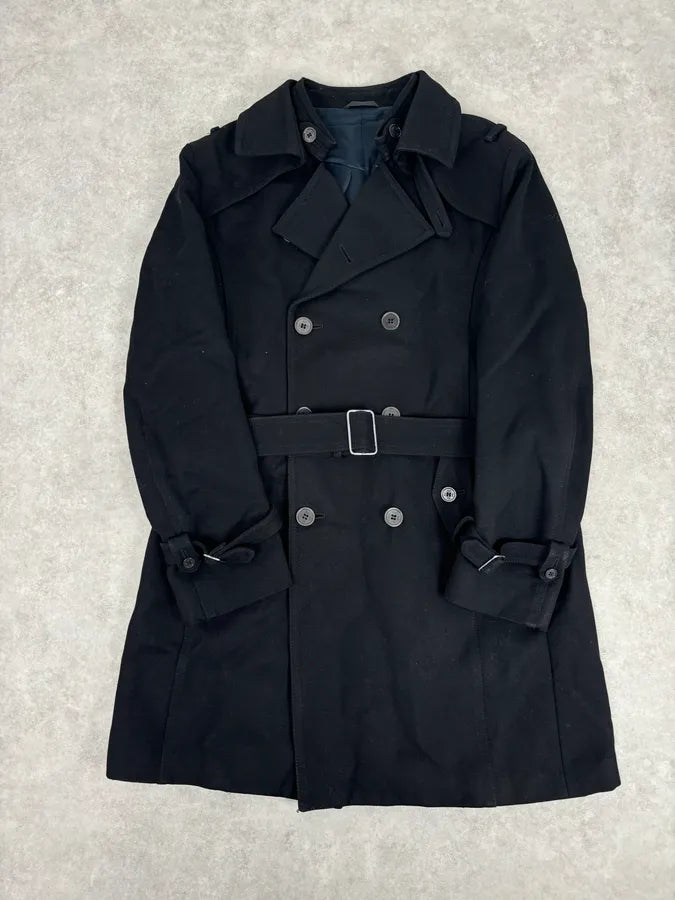 Daniele Alessandrini Black Classy Trench Coat RQEvcUS 0