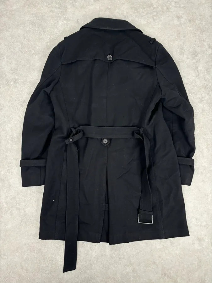 Daniele Alessandrini Black Classy Trench Coat RQEvcUS 8
