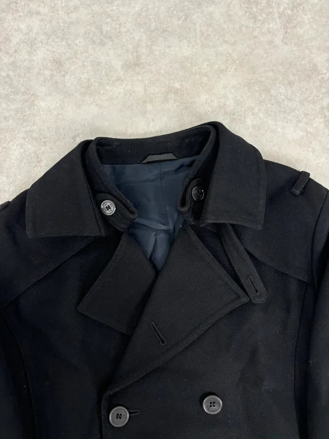 Daniele Alessandrini Black Classy Trench Coat RQEvcUS 3